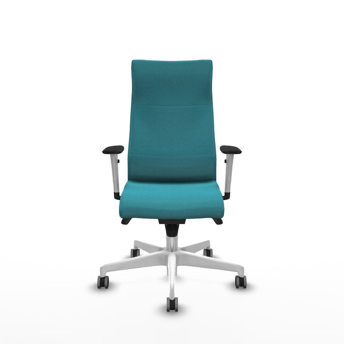 PIQUERAS Y CRESPO Sillón Albacete Turquesa con Mecanismo Sincro y Base Blanca PIQUERAS Y CRESPO Sillón Albacete Turquesa con Mecanismo Sincro y Base Blanca