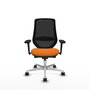 PIQUERAS Y CRESPO Silla de oficina Mardos con mecanismo Sincro/Traslack, Naranja y Negro
