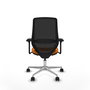 PIQUERAS Y CRESPO Silla de oficina Mardos con mecanismo Sincro/Traslack, Naranja y Negro