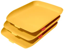 LEITZ Set de 3 Bandejas de Sobremesa Cosy Amarillo