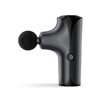 Renpho Mini Pistola de Masaje con 4 Cabezales y 5 Velocidades, Negro
