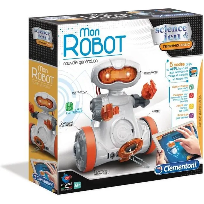 Clementoni Mi Robot de Nueva Generación: Juguete Educativo Programable para Niños, Evita Obstáculos y Responde a Gestos y Sonidos Clementoni Mi Robot de Nueva Generación: Juguete Educativo Programable para Niños, Evita Obstáculos y Responde a Gestos y Sonidos
