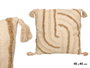 GIFTDECOR Cojín Iris Bordado Marrón 45x45cm