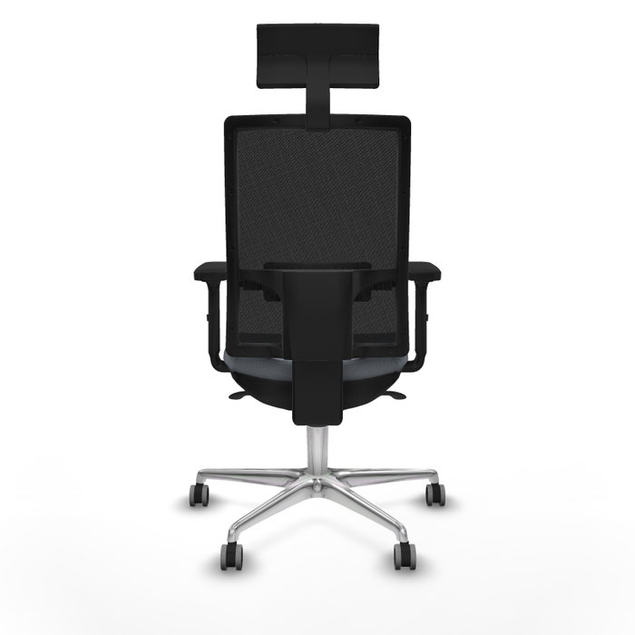 PIQUERAS Y CRESPO Silla de oficina Horna Gris con respaldo de malla Negro