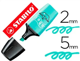 Stabilo Rotulador Boss Mini Pastel Love Toque de Turquesa Fluorescente Trazo 2-5mm