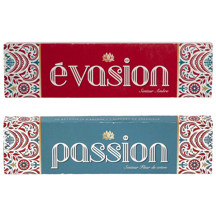 40 Barras Incienso Y Soporte Home Deco Factory