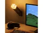Wondee Lámpara Minecraft Antorcha Luminosa Portátil, Inspirada en Videojuego, Funciona con Pilas y Cable
