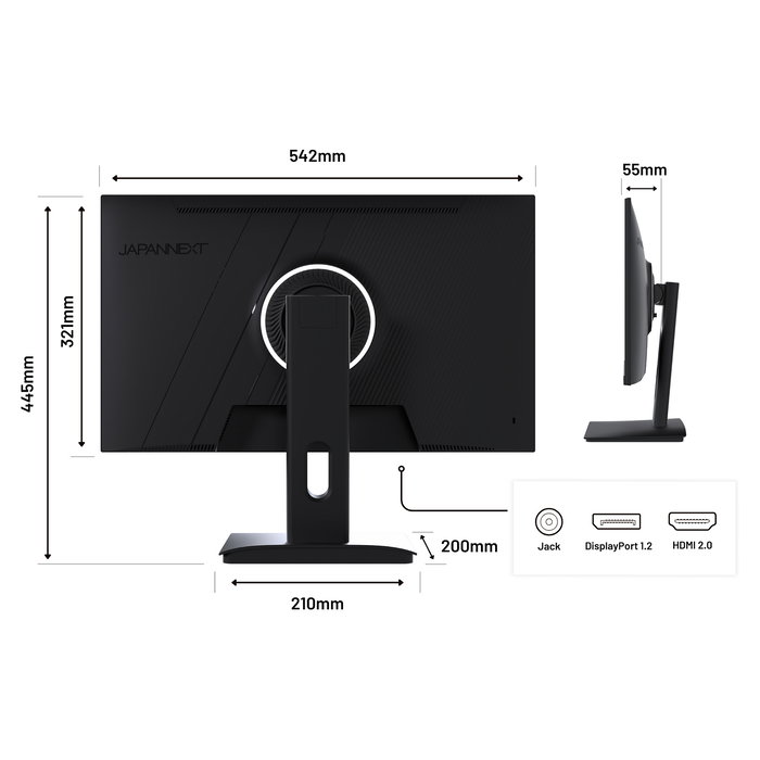 JAPANNEXT JN-I238FHD200F Monitor Gaming IPS Full HD 23.8" (60,5 cm), 200 Hz, 0.5 ms, FreeSync, Negro