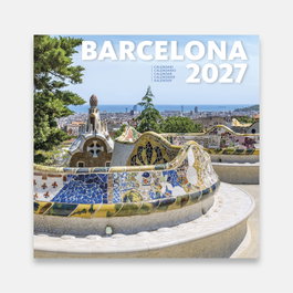 TRIANGLE POSTALS Calendario de Pared 2027 Barcelona-2 Park Güell 16x16cm