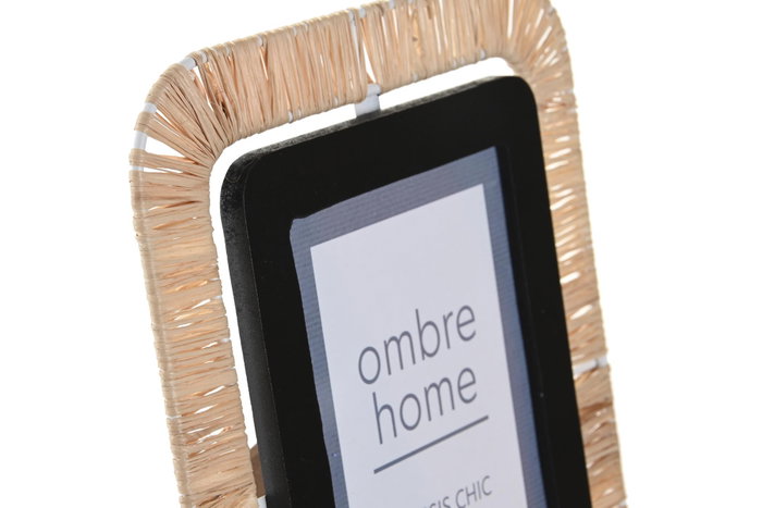 DKD Home Decor Marco de Fotos 10x15 Madera y Fibra Natural DKD Home Decor Marco de Fotos 10x15 Madera y Fibra Natural