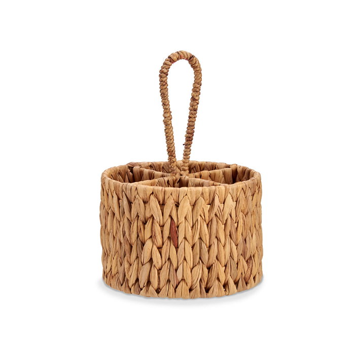 Cesto para cubiertos Gift Decor Marrón Metal Jacinto de agua 20 x 30 x 20 cm (12 Unidades)