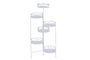 DKD Home Decor Macetero Terraza y Jardín Blanco Hierro con Hojas 23 x 23 x 102 cm
