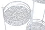 DKD Home Decor Macetero Terraza y Jardín Blanco Hierro con Hojas 23 x 23 x 102 cm