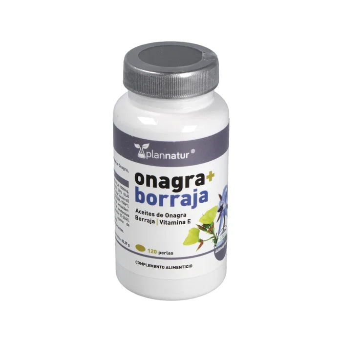 PLANNATUR Onagra + Borraja + Vitamina E 500mg 120 perlas PLANNATUR Onagra + Borraja + Vitamina E 500mg 120 perlas
