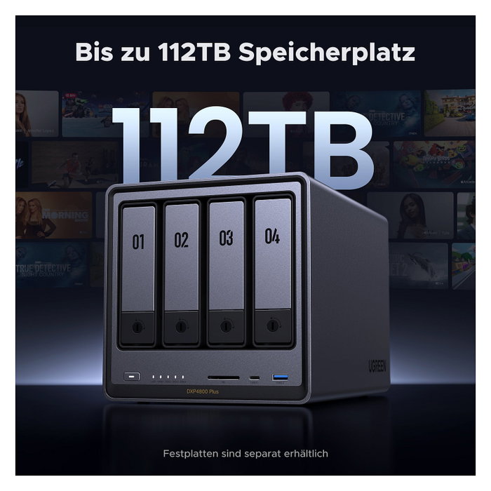 UGREEN DXP4800 Plus NAS de 4 bahías, Intel Pentium 8505, 8 GB RAM UGREEN DXP4800 Plus NAS de 4 bahías, Intel Pentium 8505, 8 GB RAM