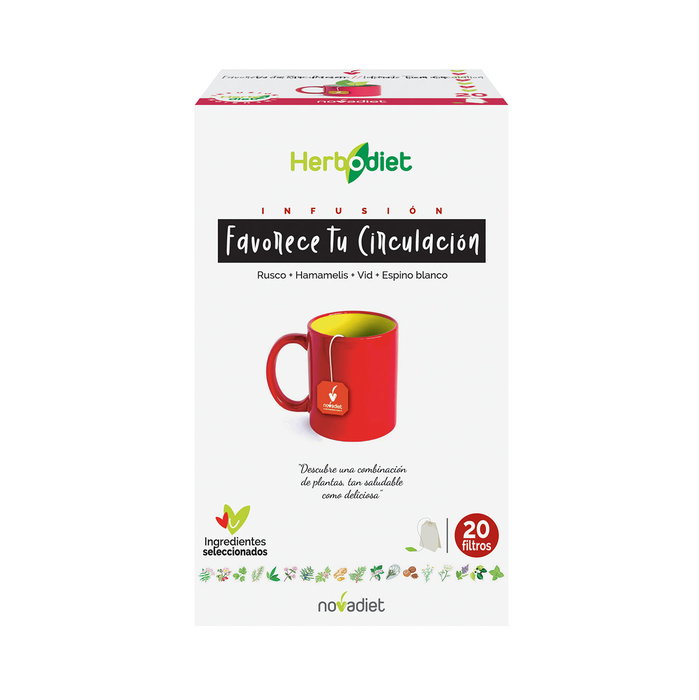 NOVADIET Herbodiet Favorece Tu Circulación 20 bolsitas filtro de 1,5 g NOVADIET Herbodiet Favorece Tu Circulación 20 bolsitas filtro de 1,5 g