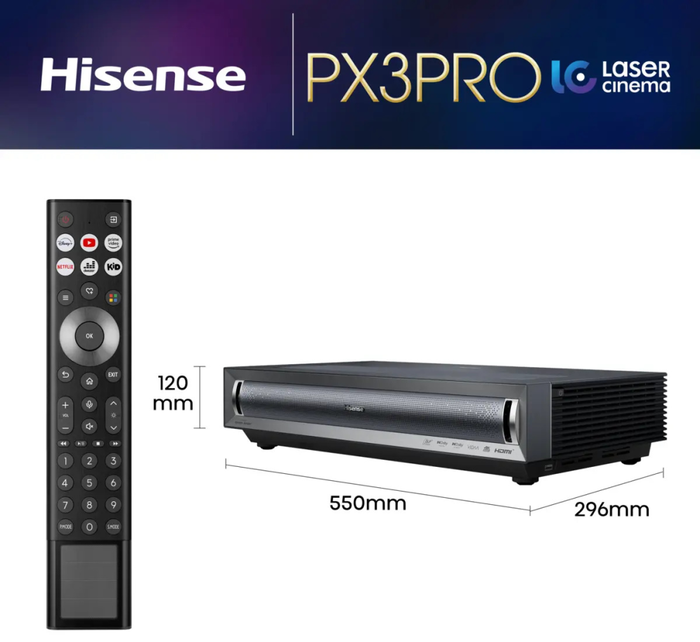 Hisense PX3-PRO Proyector de alcance ultracorto UHD 4K Láser