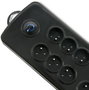 Qoltec Regleta de protección con 8 tomas y 2,5m, negra