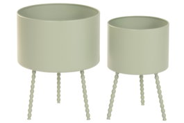 DKD Home Decor Macetero Verde Menta 31 x 40 x 31 cm Set 2 Unidades