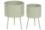 DKD Home Decor Macetero Verde Menta 31 x 40 x 31 cm Set 2 Unidades