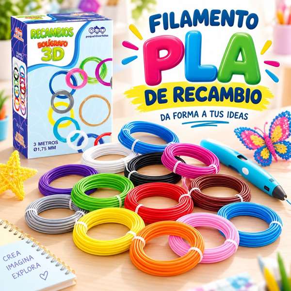 Jugatoys - pequeñ@sartistas Recambios para Bolígrafo 3D, 15 colores