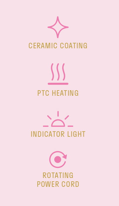 Inde Plancha Pelo "Emily In Paris" - 30,5 cm x 3 cm x 3,5 cm (6 Unidades)