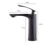 Grifo de lavabo monomando de estilo clásico negro con caño bajo