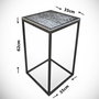 Hanah Home Mesa Auxiliar Pure Marmo, Tablero de Partículas Recubierto de Melamina, Blanco y Negro, Elegancia y Funcionalidad para su Hogar