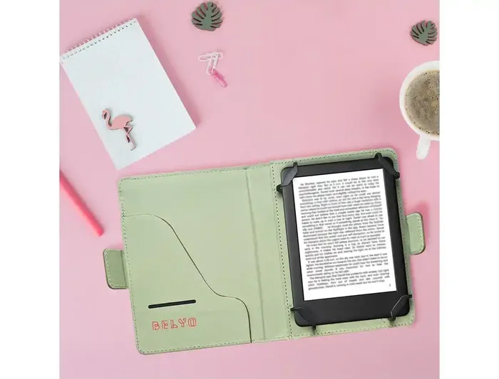 Funda para eBook Wondee Layla Cuadros Rosa 170x200x130 mm