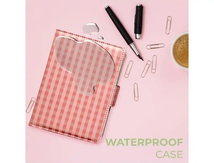 Funda para eBook Wondee Layla Cuadros Rosa 170x200x130 mm