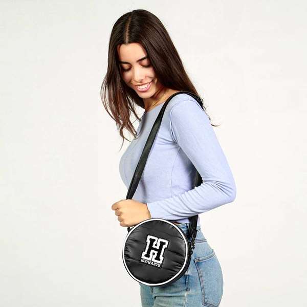 Karactermania Harry Potter Bolso Redondo Paddin H Nylon Negro 18,5x18,5x5 cm