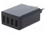 GOOBAY Cargador USB de 30W con 4 Puertos