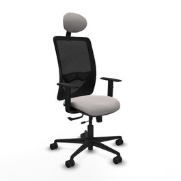 PIQUERAS Y CRESPO Silla de oficina Zulema con mecanismo Sincro/Traslack Blanco/Negro