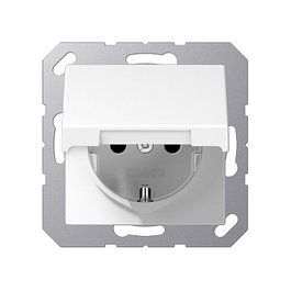 Jung A 1520KLWW Enchufe Schuko con tapa abatible alpinweiß
