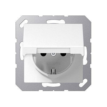 Jung A 1520KLWW Enchufe Schuko con tapa abatible alpinweiß Jung A 1520KLWW Enchufe Schuko con tapa abatible alpinweiß
