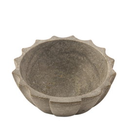 Summa Premium Supiedra Concha Plato Piedra 15 cm Diámetro Gris