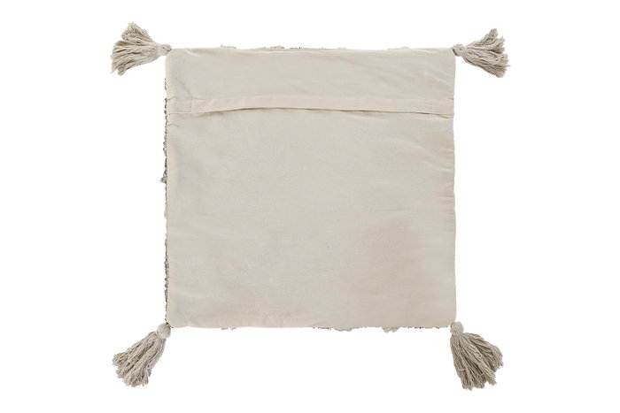 DKD Home Decor Funda Cojín Algodón 60x60x3 Flecos Gris DKD Home Decor Funda Cojín Algodón 60x60x3 Flecos Gris