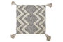 DKD Home Decor Funda Cojín Algodón 60x60x3 Flecos Gris