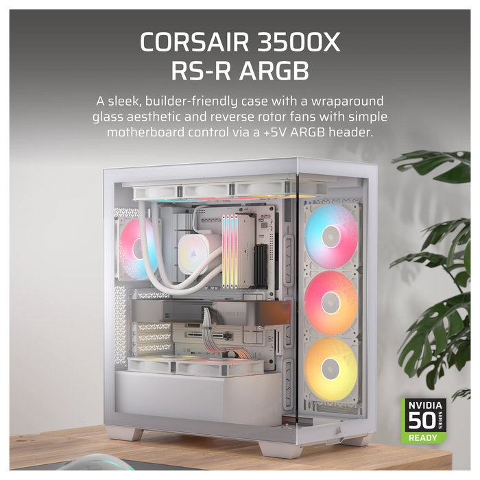Corsair 3500X RS-R ARGB Semitorre Blanca