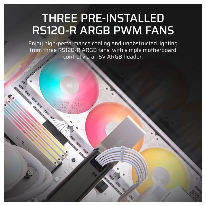 Corsair 3500X RS-R ARGB Semitorre Blanca