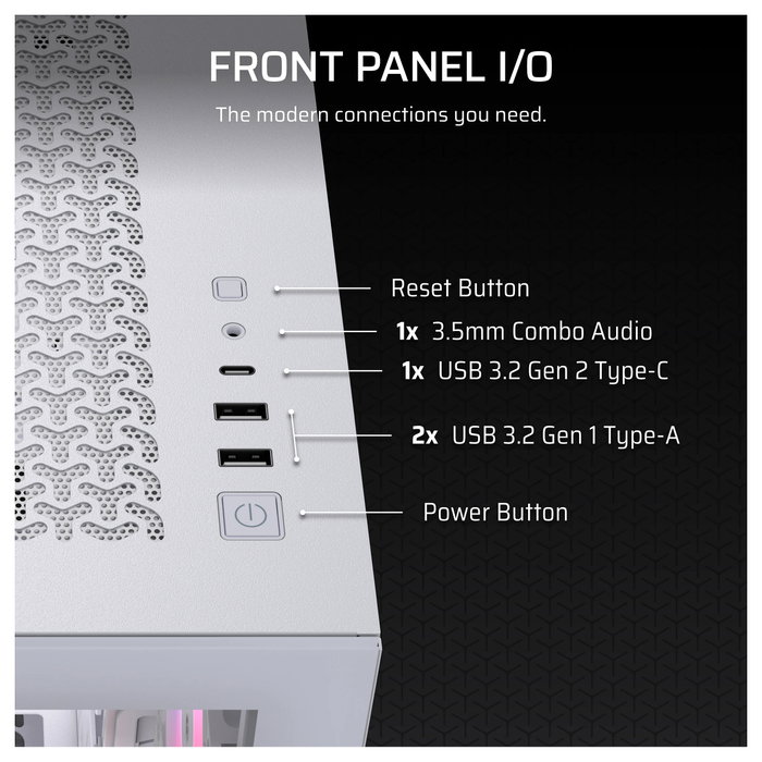 Corsair 3500X RS-R ARGB Semitorre Blanca