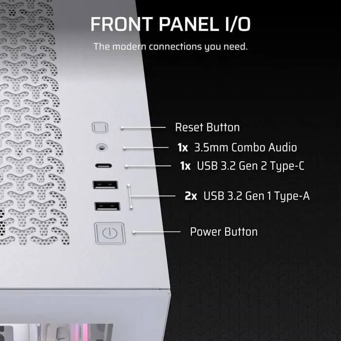 Corsair 3500X RS-R ARGB Semitorre Blanca