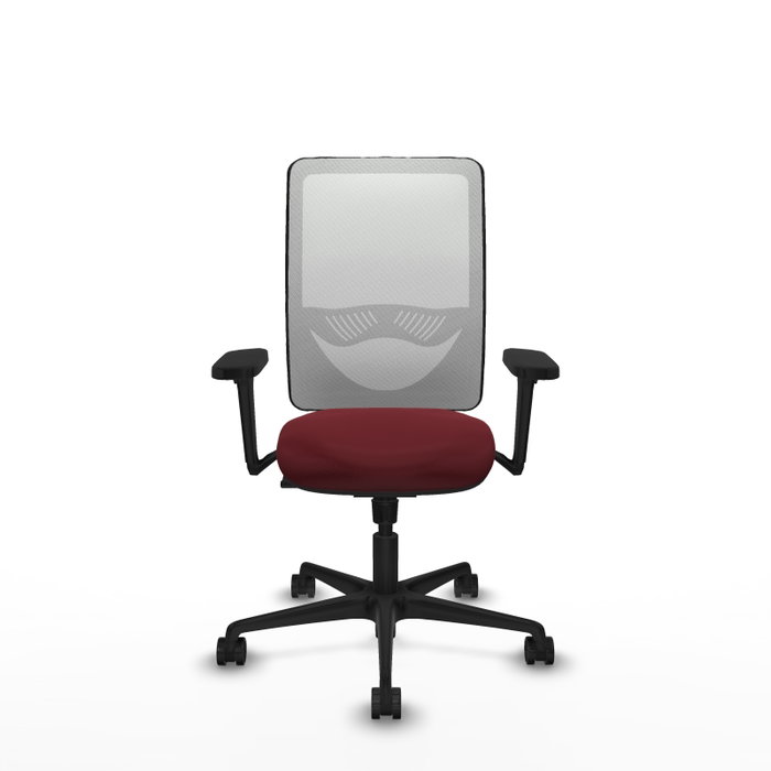 PIQUERAS Y CRESPO Silla de oficina Zulema con mecanismo Sincro, Granate y Blanco PIQUERAS Y CRESPO Silla de oficina Zulema con mecanismo Sincro, Granate y Blanco