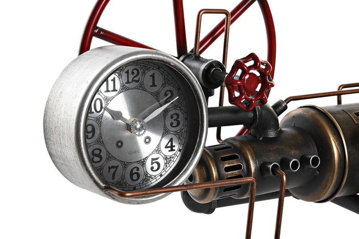 DKD Home Decor Reloj de Sobremesa de Hierro Llave Paso Surtido de 2 Unidades