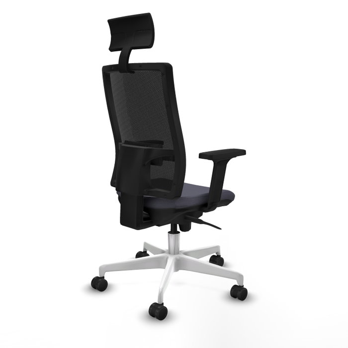 PIQUERAS Y CRESPO Silla de oficina Horna con Mecanismo Sincro, Gris oscuro y Negro