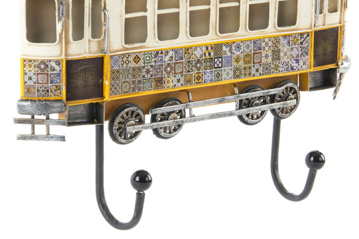 DKD Home Decor Perchero de Pared Metal Tranvia 31x23x5 cm