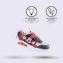 Deportiva Suela Pvc Con Luces Elásticos Mickey Rojo