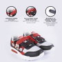 Deportiva Suela Pvc Con Luces Elásticos Mickey Rojo