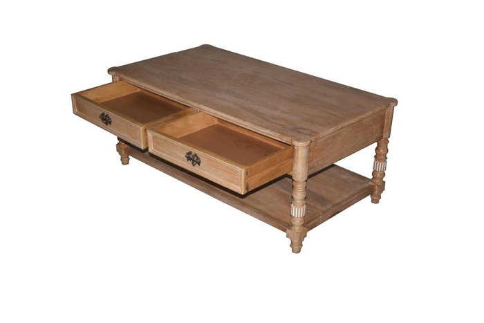 DKD Home Decor Mesa de Centro de Mango Marrón