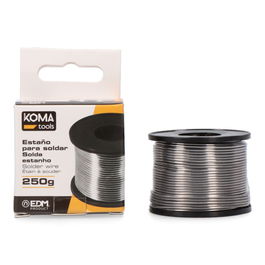 Koma Tools Carrete de Estaño 60% + Plomo 40% 1mm 250g para Soldar Profesional y Doméstico